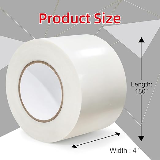 Vapor Barrier Tape 10 Rolls - 4 inch x 180' Roll 8 Mil, Heavy Duty Waterproof, Polyethylene Repair Tape, Vapor Barrier Seam Tape for Industrial, Crawl Space, Roofs & Barrier