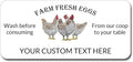 (Made in USA) Custom Carton Stickers Labels for Egg, Personalized Packaging Sticker Label Customized cartons Sticke Lable