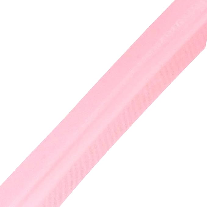 Mandala Crafts 55 Yards 1/2 Inch Pink Double Fold Bias Tape for Sewing - Bias Binding Tape for Quilting Binding, Hemming, Seam, and Fabric Piping