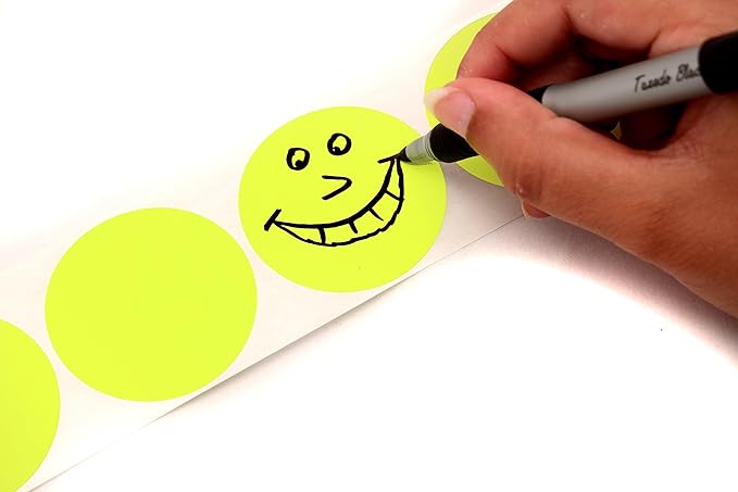 ChromaLabel 2 Inch Fluorescent Color Code Label Kit, 6 Rolls of Assorted Colors, 3000 Stickers per Variety Kit