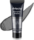 Artecho Black Acrylic Paint, Pearl Black (120ml / 4.05oz) Tubes, Art Craft Paints for Canvas, Rock, Stone, Wood, Fabric, Art Supplies