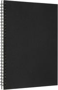 Gueevin 1 Pack Sketch Books Bulk 7.5" x 10" Spiral Bound Sketch Pads for Drawing Hardcover 60 Sheets Bulk Sketchbooks for Artist Adult Art Supplies Pencil Pastel,100gsm (Black)