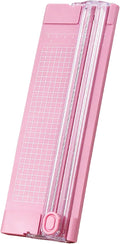 A4 Pink 10.5 Inch x 3.5 Inch Paper Cutter for Cutting Paper, Coupon, Label, Cardstock, and Scrapbooking Craft for Office and Home (Pink)