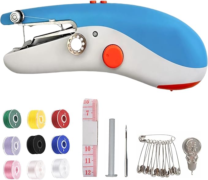 Handheld Sewing Machine for quick stitching, Mini Sewing Machine with Sewing Kits for Home DIY, Travel