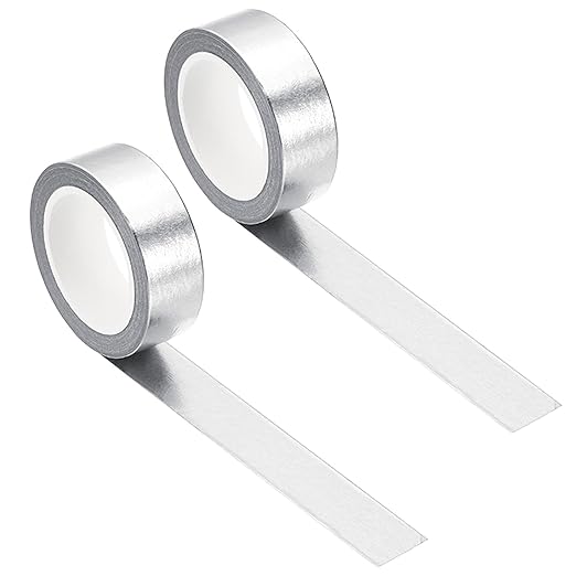PATIKIL 15mm x 10m Metallic Washi Tape, 2 Roll Masking Foil Sticker Self Adhesive for DIY Art Craft Wrapping Decoration, Silver Tone