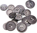 Leekayer 22 Pieces Genuine Mother of Pearl Blazer Buttons Suit Set 20mm 15mm Natural Gray MOP Shell Buttons Bulk for Men (Gray MOP)