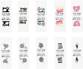 callie Personalized Sewing Labels for Handmade Items, Custom Name on Made with Love Cotton Tags for Crocheting, Branding, Crafts, Knitting 50-200 PCS (10 Pattern Options)