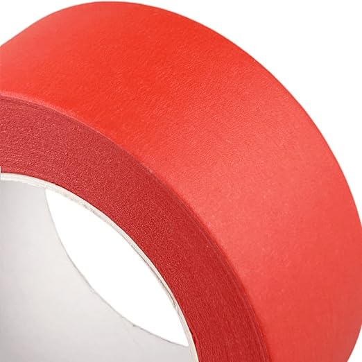 Wide Masking Tape, Red Painters Tape for Home, Office, School Stationery, DIY Art, Crafts, Labeling (3 Inch X 55 Yards)