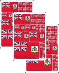 vmcoatdu Bermuda Flag Laser Printing Sticker 3 Pcs Decal in Multiple Sizes Stickers (Red Bermuda)