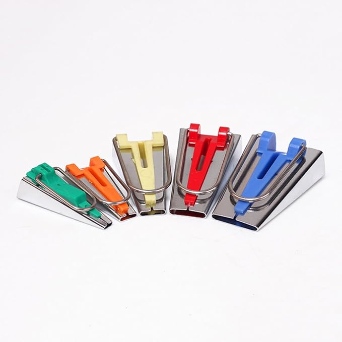 HONEYSEW Bias Tape Maker Set 6MM/9MM/12MM/18MM/25MM 50MM 5 Sizes DIY Quilting Tools Kit (6 Size Set)