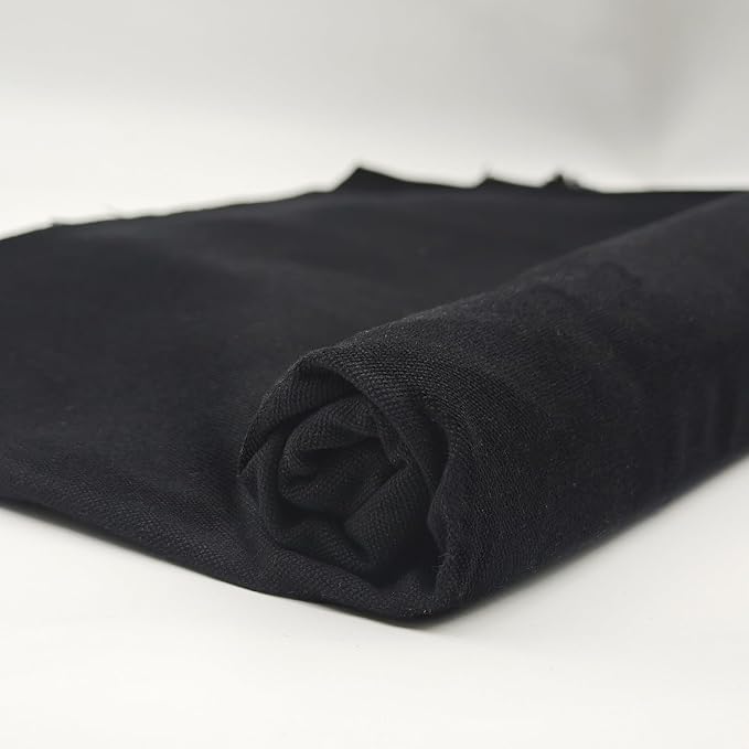 Cotton Canvas Fabric by The Yard: 10oz Duck Fabric 59 x 72 Inch for Sewing, Arts, Crafts, Embroidery, Handmade Decor - 2 Yard Long 59" Wide(Black)