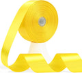 60 Yards Yellow Satin Ribbon 1-1/2 Inch, Solid Polyester Fabric Ribbon for Gift Wrapping, Crafts, Flower Bouquet, Wedding, Eternal Flowers, Festival, Christmas, Halloween