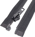 MebuZip #8 8 Inch Black Nickel Teeth Separating Jacket Zipper Right Handed Zipper Heavy Duty Metal Zippers for Men's Jackets Coats Sewing (8" RH)