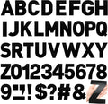 184 Pcs Large Vinyl Letter Sticker 6" Big Alphabet Number and Symbol Sticker Self Adhesive Removable Letter Decal for Christmas Bulletin Board Classroom Decor Poster Window Door Mailbox(Black)