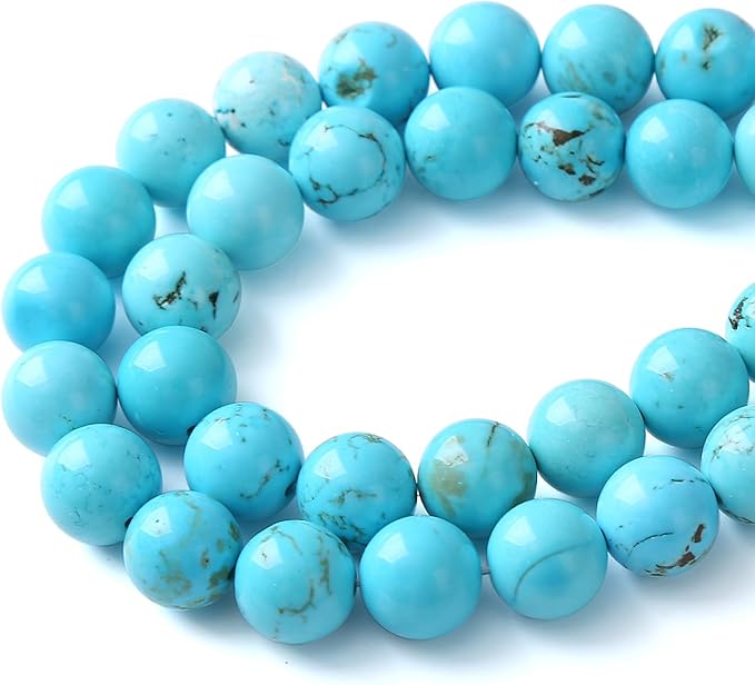 6MM 60PCS Natural Stone Turquoise Beads for Jewelry Making DIY Bracelet