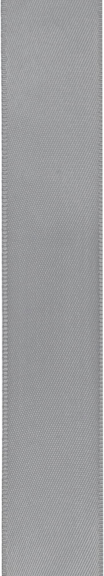 LIUYAXI Silver Stain Ribbon, 2" X Continuous 50 Yards, Double Faced Fabric Ribbon Use for Bows Bouquet,Christmas Gift Wrapping,Floral Arrangement
