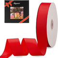 LIUYAXI 1" X 50 Yards Solid Red Grosgrain Ribbon, Perfect for Crafts, Wedding Decor, DIY Hair Accessories, Sewing, Gift Package Wrapping and More