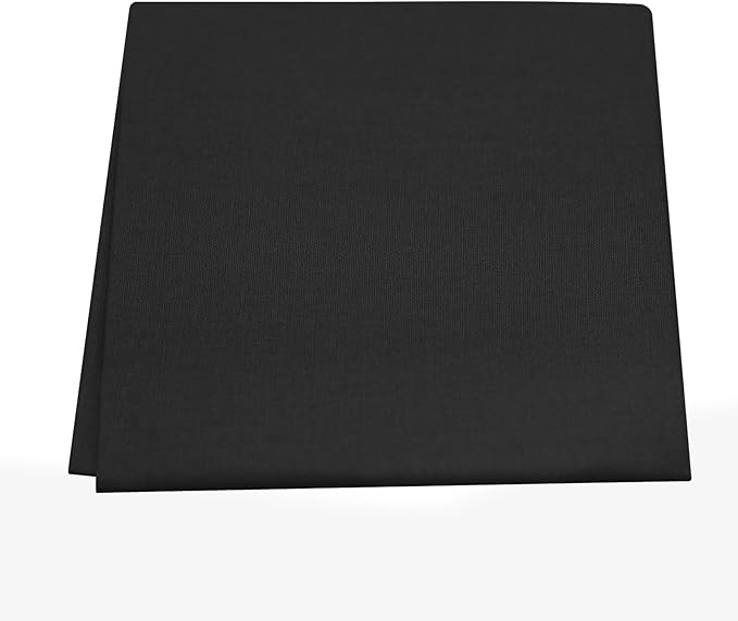 3 Pieces 18 x 21 Inches Cotton Fabric Precut Quilting Fabric Bundles Solid Colors Layer Cakes Quilt Material for DIY Craft Sewing Embroidery (Black)