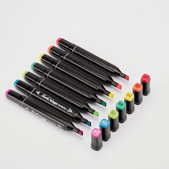 36 Colors Alcohol Markers - Dual Tip Permanent Art Markers Set for Coloring Drawing Painting, Fine and Chisel Tip Alcohol Based Pens with Storage Case for Adult Artists