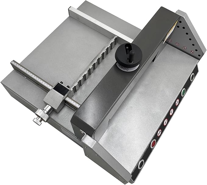 A4 13″ Desktop Electric Paper Cutter with Infrared Photo Electric Protection Paper Stack Guillotine Trimmer for Office, School 110V 120W