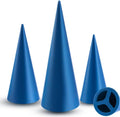 3 Size Exclusive Cone Pottery Molds for DIY Christmas Tree, 4.1'' x 12'', 3.8'' x 9.8'', 3.2'' x 8.6'' Removable Handle & Non-Warping Plastic, Shaping Tool for Art Making