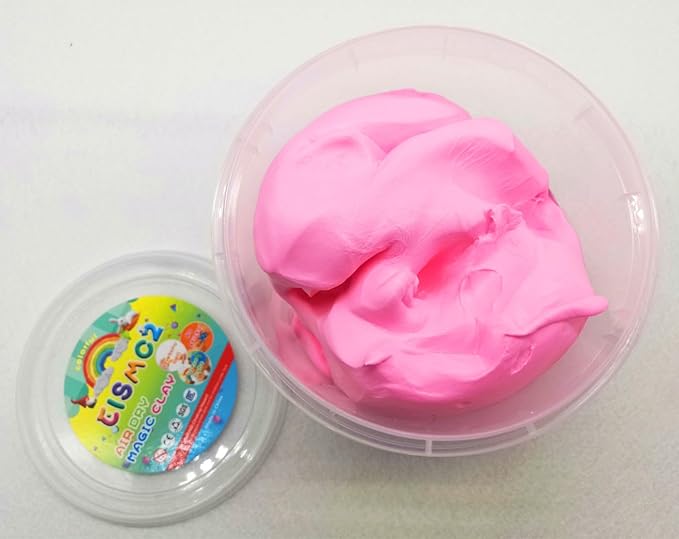 Air Dry Modeling Clay 10.5 oz Ultra Light Magic Clay DIY Moulding Dough Primary Colors for Kids Art Craft Kit (Dark Pink)