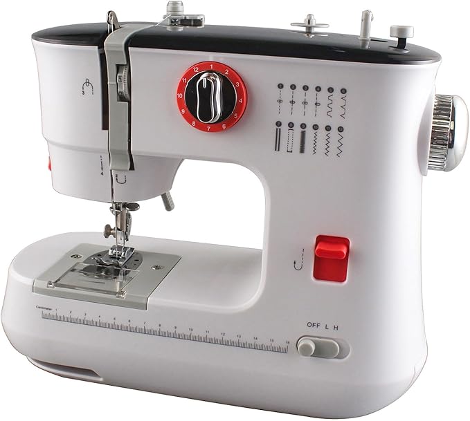 Portable Sewing Machine for Beginners, 12-Stitch Selection, Mini & Small Sewing Machine for Home Use