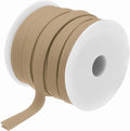 MECCANIXITY 1/2 Inch Double Fold Bias Tape Polyester Continuous Bulk Bias Tape for Sewing,Seaming Quilting Hemming Binding Crafts (Khaki 25 Yards)