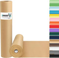 Vanhench Brown Wrapping Paper Roll, Craft Kraft Packing Paper 17.5"x 1200"(100') for Birthday Valentines Gift Bulletin Board Arts Bouquet Flower Table Covering Poster Shipping Supplies 70GSM 50LB