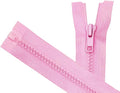 ANPURZII 2PCS #5 34 Inch Pink Separating Jacket Zippers for Sewing Coats, Molded Plastic Bulk Zippers(Pink 34" 2PCS)