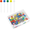 200Pcs Flat Head Straight Pins, Flower Head Sewing Pins Assorted Colors Quilting Pin for Sewing DIY Projects Jewelry Decoration Dressmaker