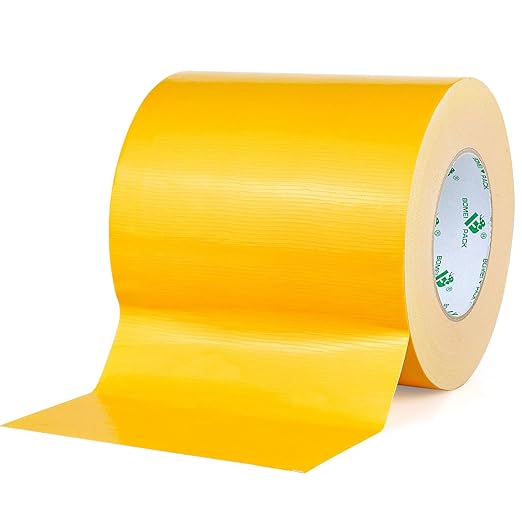 BOMEI PACK 6inch Wide Yellow Duct Tape, Heavy Duty Strong Waterproof Industrial Color Duct Tape 9.0mil x 6inch x 60yds for Crafts, Home Improvement, Repairs, & Projects