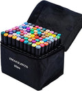 Alcohol Markers 80 Colors with Base Drawing Pen Dual Tip Art Markers for Sketch Anime Illustrations