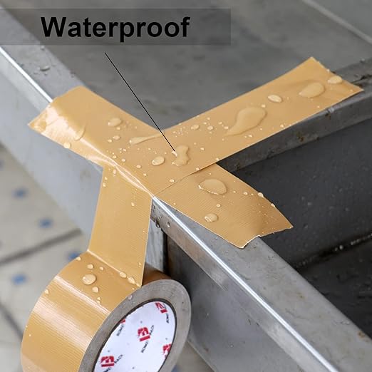 BOMEI PACK Tan Brown Duct Tape,2 Inch x 60 Yards,9Mil Thick Heavy Duty Light Brown Duct Tape,Waterproof and Tear by Hand,Industrial Grade,Residue Free,Flexible and All Weather-Value for Repair