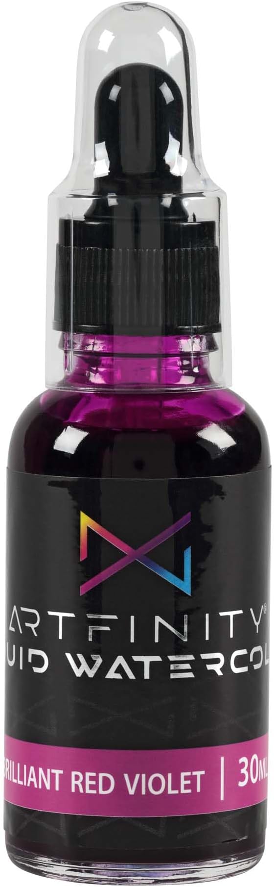 Liquid Watercolor Paint 30 ml Bottle - 3 Pack, Brilliant Red Violet - Vibrant Dye-Based Liquid Watercolor w/Glass Pipette, Fast-Drying, Fine Art Paint for Calligraphy & Airbrushing