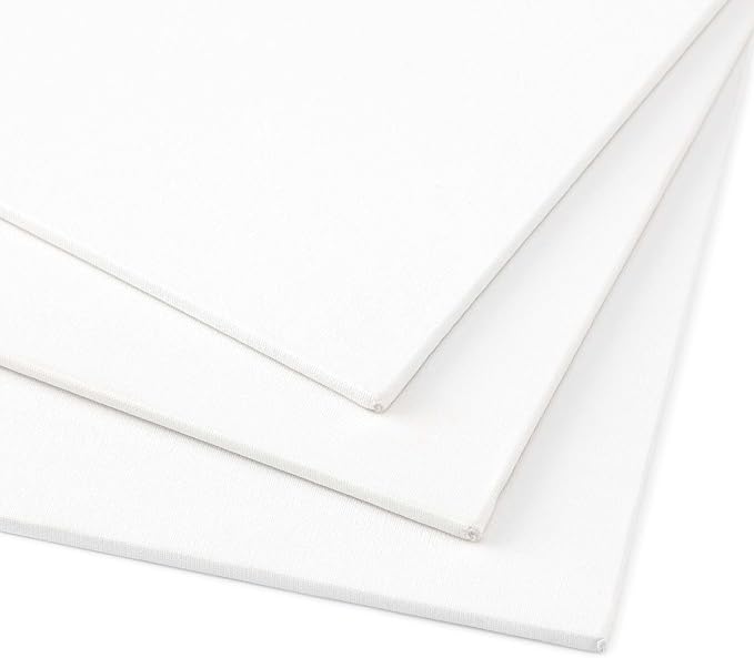 Portrait-Smooth Artist Canvas Panels - Assorted Small Sizes Set of 24 - Professional Quality 100% Cotton Canvas Panels for Painting - Ideal Painting Canvas Panels for Acrylics & Oils