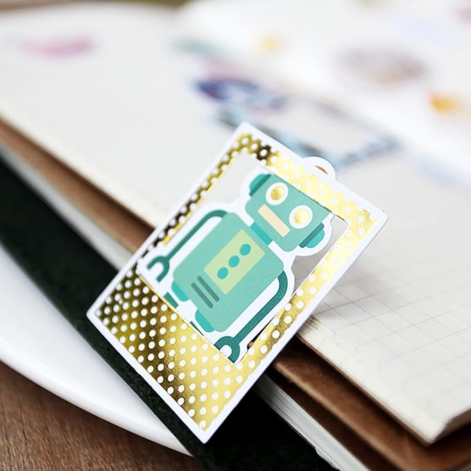 Doraking 73PCS Baby Loves Foil Gold Decorative Stickers for Scrapbook Journals Birthday Party Invitation Cards Kids Gift Wrap Stickers, Doraking No-Repeat Cute Cartoon Stickers (Baby)