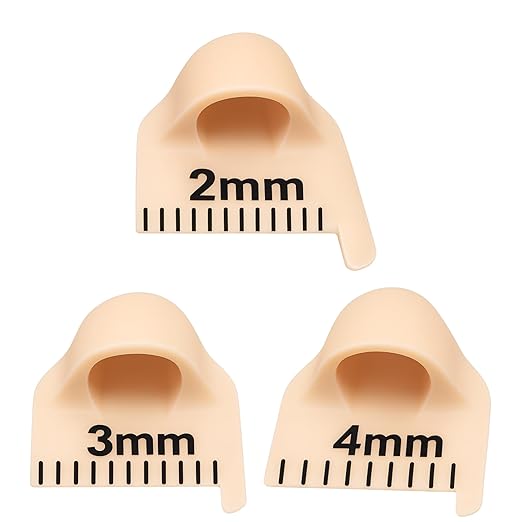 Edge Stitch Lock and Sewing Gauge-Sewing Gauge-Edge Sewing Lockranding Tool-Needle Gauge Quilting Ruler for Straight & Curved Seams for Beginners,Professional Sewers - 2/3/4 Mm, 3 Pcs,Plastic (Beige)