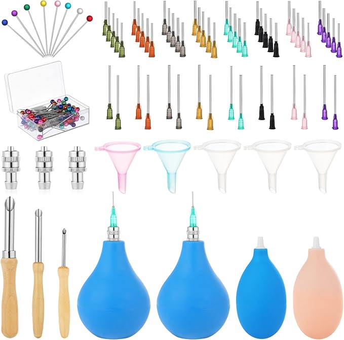 Jupwalz 151 Pcs Pottery Tools Supplies Ceramic Precision Applicator, 3 Ounce Slip Trailer Bottle and 8 Sizes Precision Needle Tip for Pottery Ceramic Glaze, Clay Tools and Supplies Set