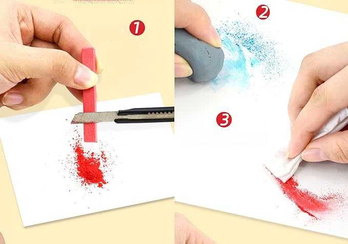 YYMIYU Neutral Color Chalk Pastels for Professional Artist 12 Colour