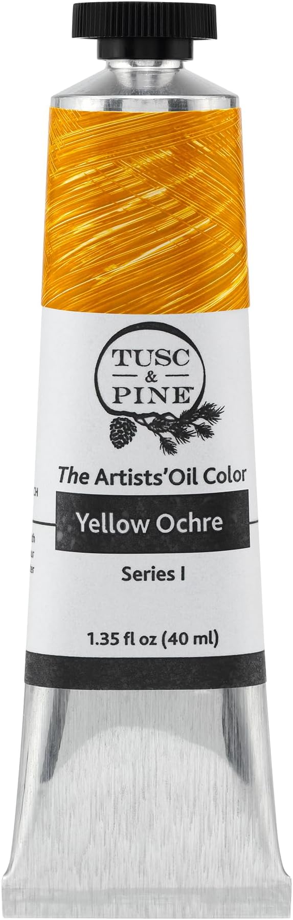 Tusc & Pine Artist Oil Paint - Yellow Ochre, 40 ml, Non-Yellowing, Rich & Creamy Consistency, Maximum Pigment Load, Small Batch Milled Oil Paints Made in the USA for Professional Artists