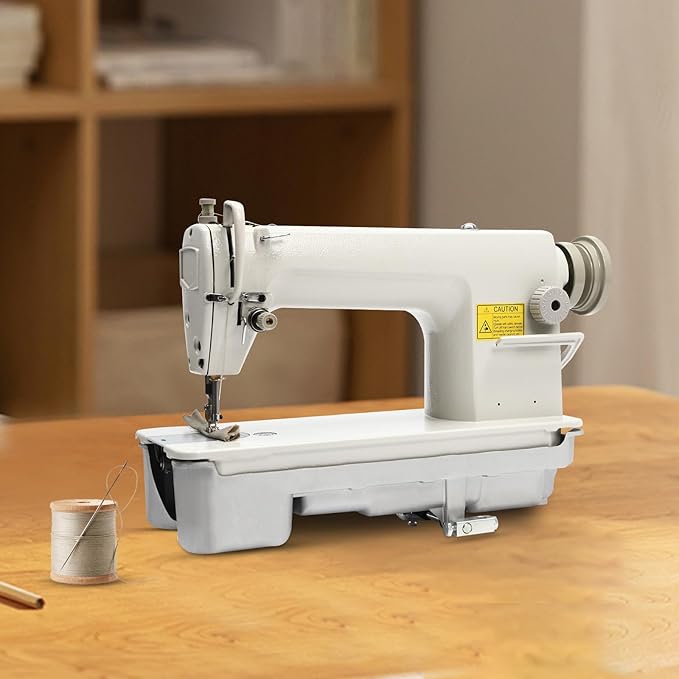 Industrial Straight Stitch Sewing Machine DDL-8700, Commercial Grade Sewing Machine with Reverse Sewing Function, Gauge Chucks from 1-5, Max Sewing Length 0.2in, No Table & Motor