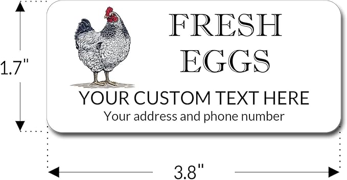 Made in USA-Custom Carton Stickers Labels for Egg, Personalized Egg Carton Sticker Label (egg carton label 6)