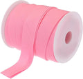 MECCANIXITY 1 Inch Double Fold Bias Tape Polyester Continuous Bulk Bias Tape for Sewing,Seaming Quilting Hemming Binding Crafts (Pink 25 Yards)