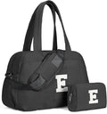 Gifts for 12 Year Old Girl-Women Duffle Bag with Initial, Personal Item Travel Bags，Gifts for Women-Gym Bag with Wet Pocket，Lightweight Travel Bags Personalized Tote with Makeup Pouch