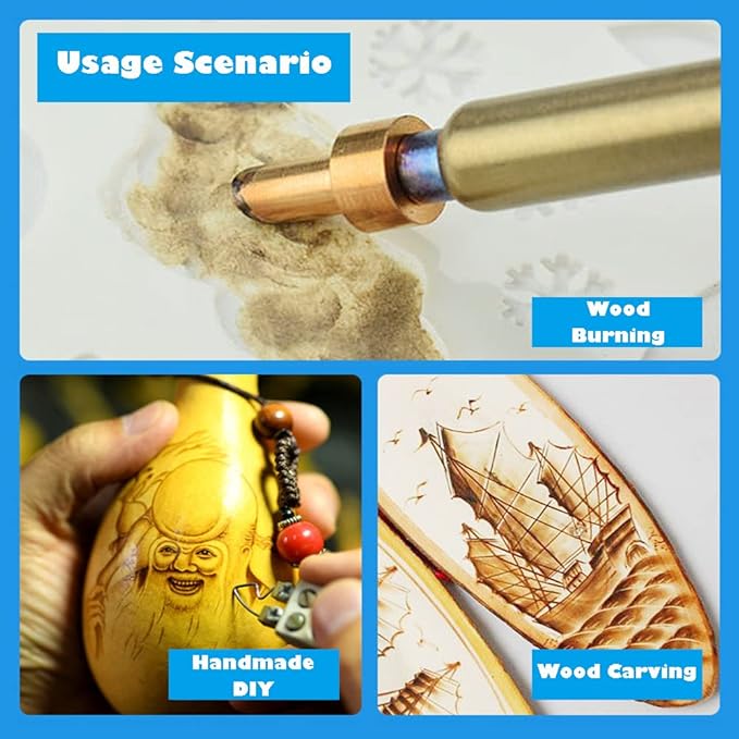 Wood Burning Tips, 28pcs Wood Burning Kit Carving Alphabet Figure Symbol Tool for Pyrography Embossing Soldering DIY Crafts Wedding Gift Wood Burner Tips Set Screw on Brass Pen Accessories Only