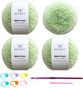 MSD&FT Ombre Yarn, 80% Acrylic 20% Nylon Blend, Pink Gradient, 4-Pack (Greenery)