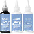120ml Black,White&Clear Liquid Polymer Oven-Bake Clay, Baking Molding, Very for DIY Decorations, Jewelry, Toys, Household Items