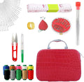 2025 New Big Eye Steel Needles Set, Sewing Kit Storage Box DIY Embroidery Crafting Kit Tool, Upgrade Needle Thread Hand Steel Sewing Needles Kit Fix Anything Anytime Portable (Rose Red)