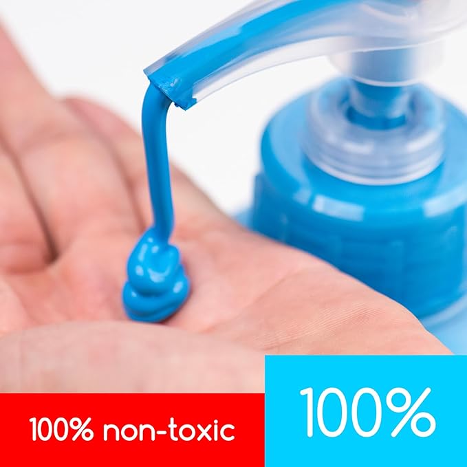 MEEDEN Cerulean Blue Acrylic Paint: 1 L /33.8 oz Satin Liquid Paint with Pump Lid - Soft Body Art Paints for Canvas, Studio, School, Wall & Poured Paintings